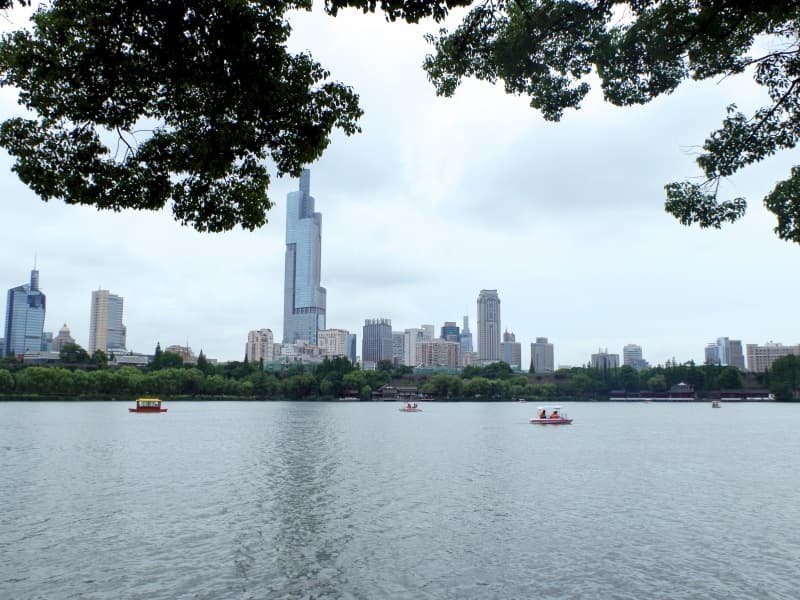 Nanjing travel guide panoramic view of Xuanwu Lake in Nanjing