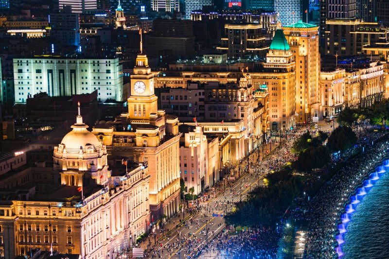 Shanghai skyline at night from the Bund, East China itinerary 7 days