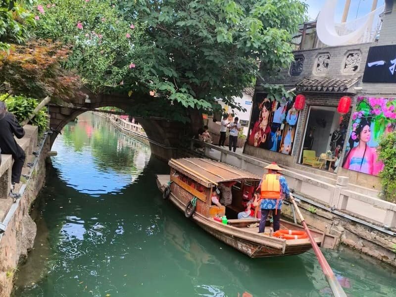 Suzhou day trip from Shanghai canalside lanes on Pingjiang Road in the old town