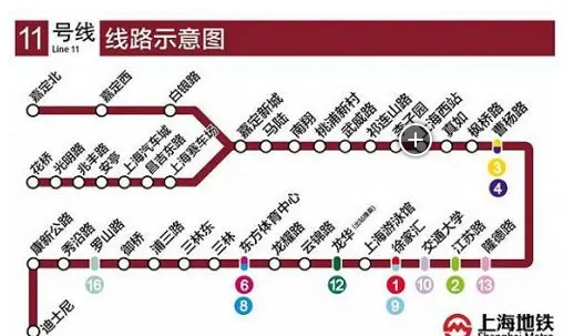 Shanghai Disneyland metro Line 11 map