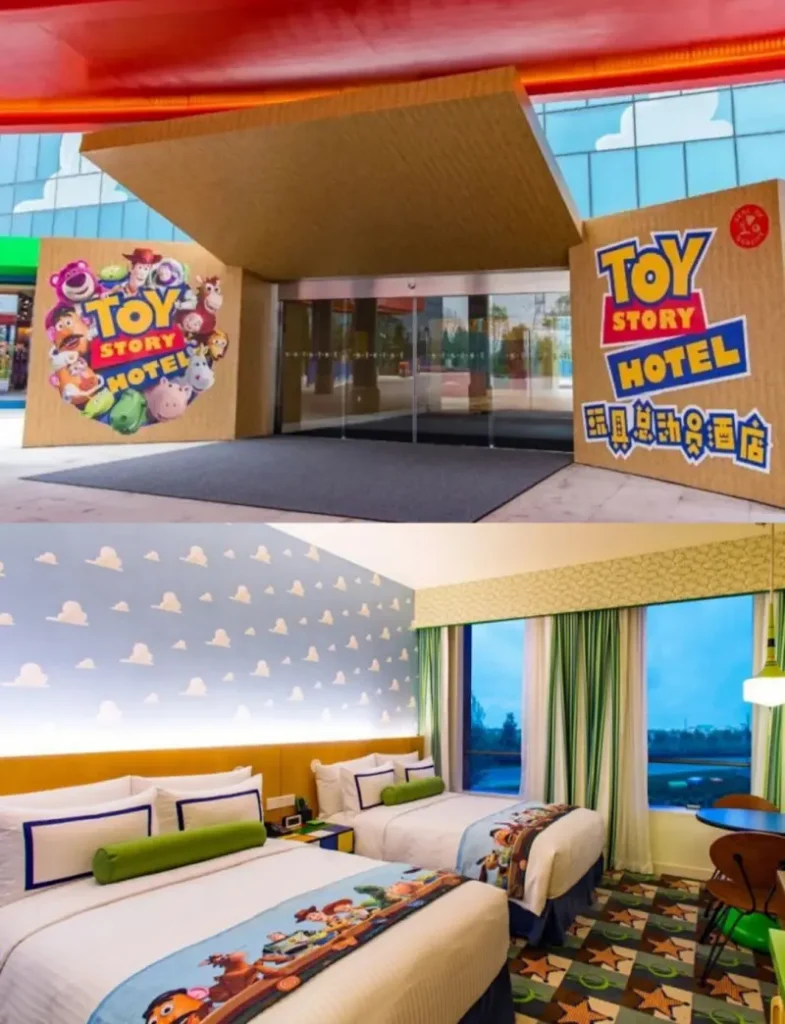 Toy Story Hotel Shanghai colorful building inspired by Pixar Toy Story