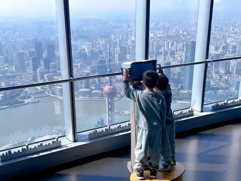 Shanghai Tower observation deck view